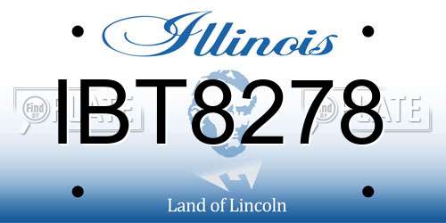 IBT8278 Illinois License Plate