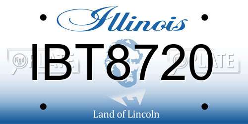 IBT8720 Illinois License Plate