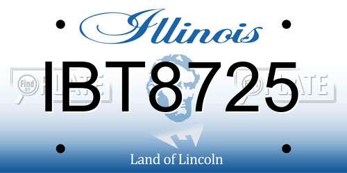 IBT8725 Illinois License Plate