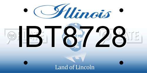 IBT8728 Illinois License Plate