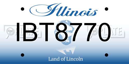 IBT8770 Illinois License Plate