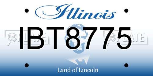 IBT8775 Illinois License Plate