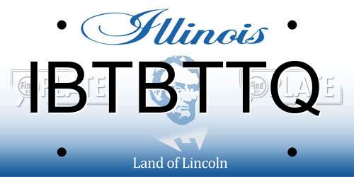 IBTBTTQ Illinois License Plate