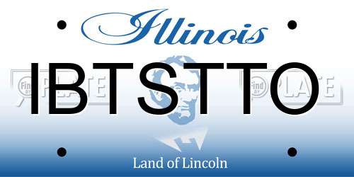 IBTSTTO Illinois License Plate