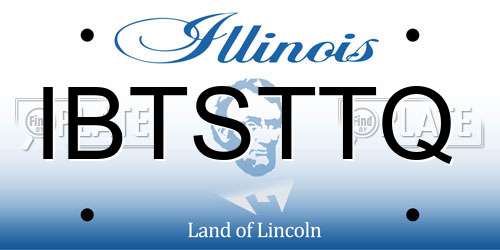 IBTSTTQ Illinois License Plate