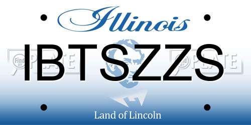 IBTSZZS Illinois License Plate