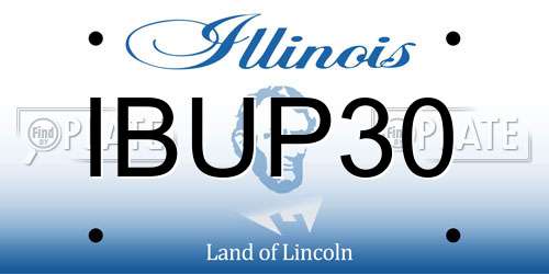 IBUP30 Illinois License Plate