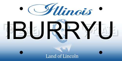 IBURRYU Illinois License Plate