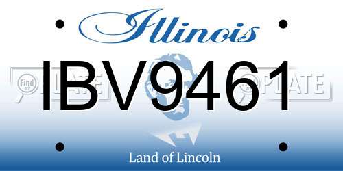 IBV9461 Illinois License Plate