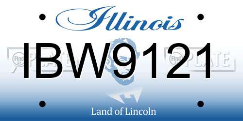 IBW9121 Illinois License Plate