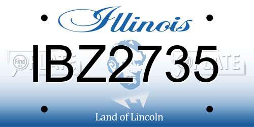 IBZ2735 Illinois License Plate