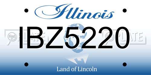 IBZ5220 Illinois License Plate