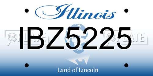 IBZ5225 Illinois License Plate