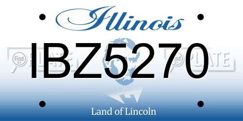 IBZ5270 Illinois License Plate