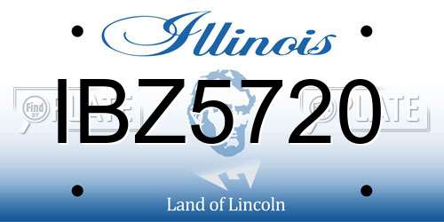 IBZ5720 Illinois License Plate
