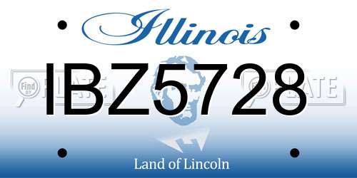 IBZ5728 Illinois License Plate