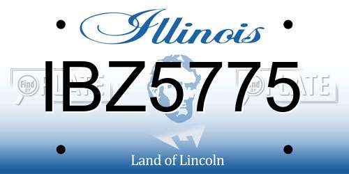 IBZ5775 Illinois License Plate