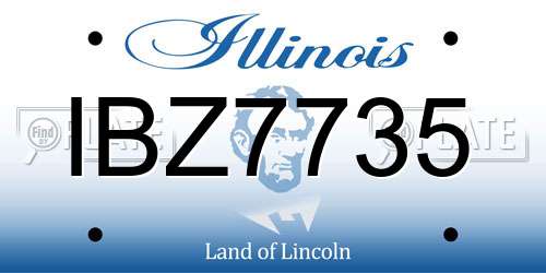 IBZ7735 Illinois License Plate