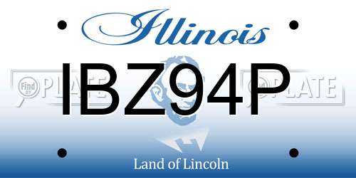 IBZ94P Illinois License Plate