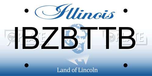IBZBTTB Illinois License Plate