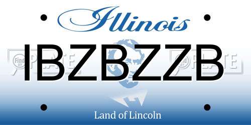 IBZBZZB Illinois License Plate