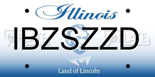 IBZSZZD Illinois License Plate