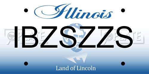 IBZSZZS Illinois License Plate