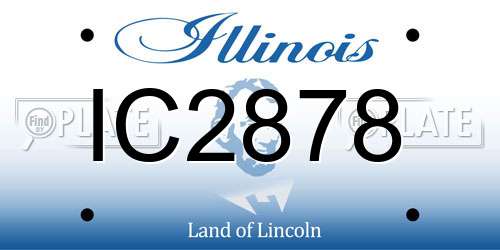 IC2878 Illinois License Plate