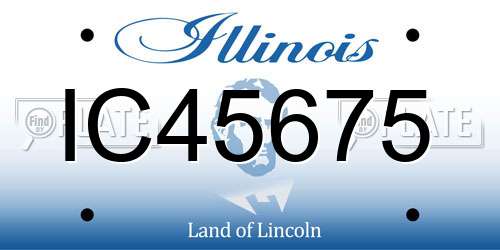IC45675 Illinois License Plate