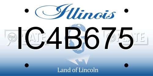 IC4B675 Illinois License Plate