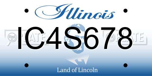 IC4S678 Illinois License Plate