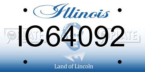 IC64092 Illinois License Plate