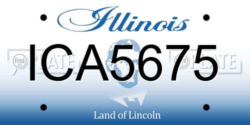 ICA5675 Illinois License Plate