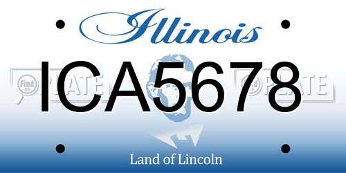 ICA5678 Illinois License Plate