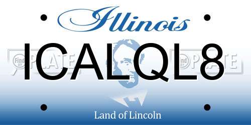 ICALQL8 Illinois License Plate