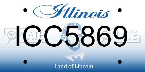 ICC5869 Illinois License Plate