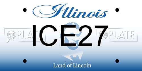 ICE27 Illinois License Plate
