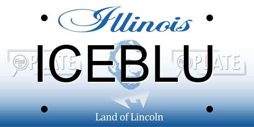ICEBLU Illinois License Plate
