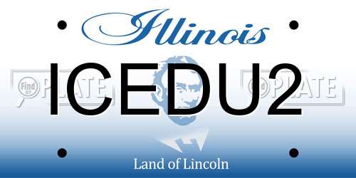 ICEDU2 Illinois License Plate