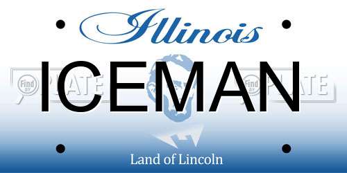 ICEMAN Illinois License Plate