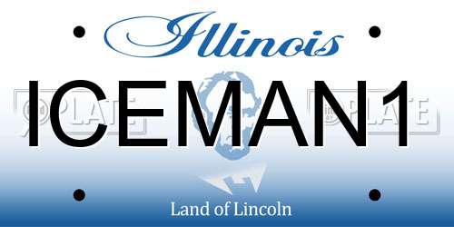 ICEMAN1 Illinois License Plate