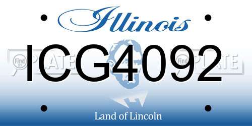 ICG4092 Illinois License Plate