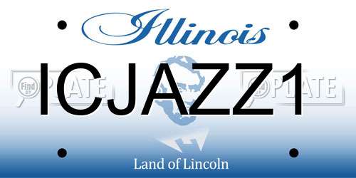 ICJAZZ1 Illinois License Plate