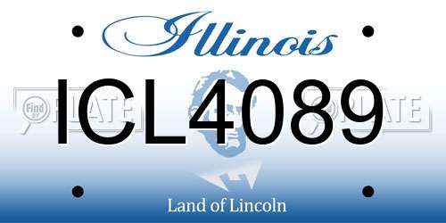 ICL4089 Illinois License Plate