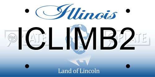 ICLIMB2 Illinois License Plate