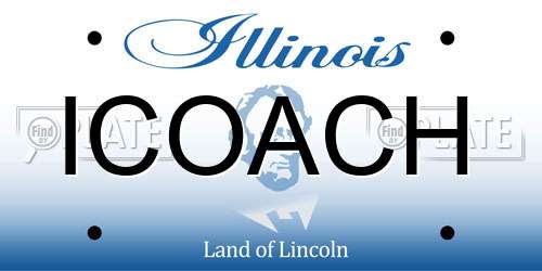 ICOACH Illinois License Plate