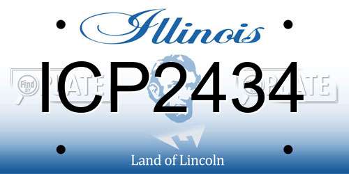 ICP2434 Illinois License Plate