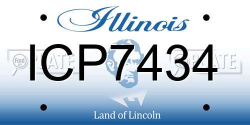 ICP7434 Illinois License Plate