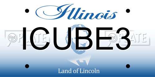 ICUBE3 Illinois License Plate