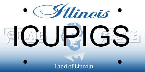ICUPIGS Illinois License Plate
